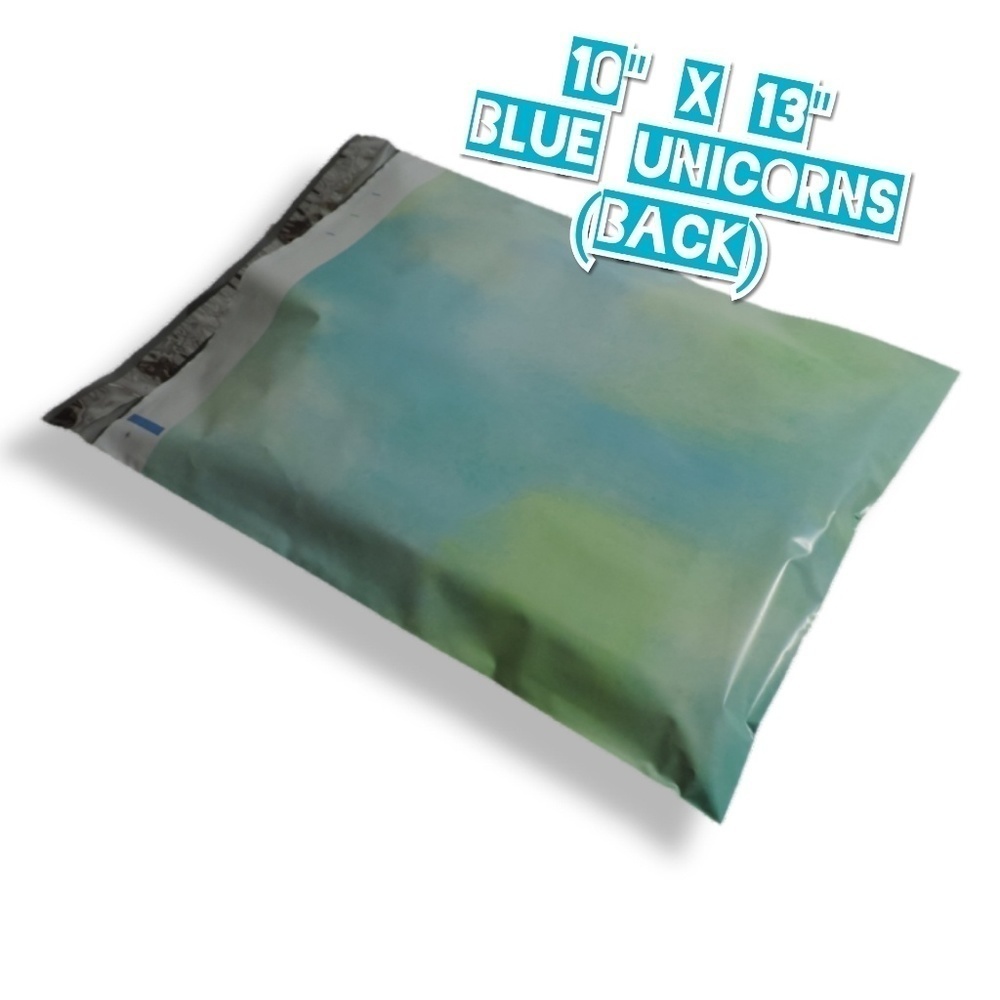 50 Blue Unicorns Poly Mailers 10x13 - Picture 3 of 3